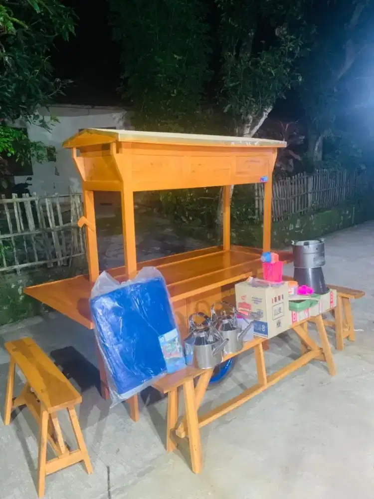 Gerobak Angkringan Bakso Mie Ayam PeceL Bubur Sate Martabak Ronde dlL