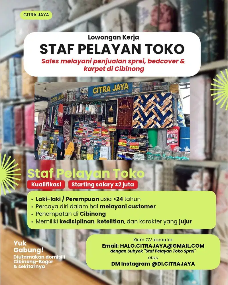 STAF PELAYAN TOKO