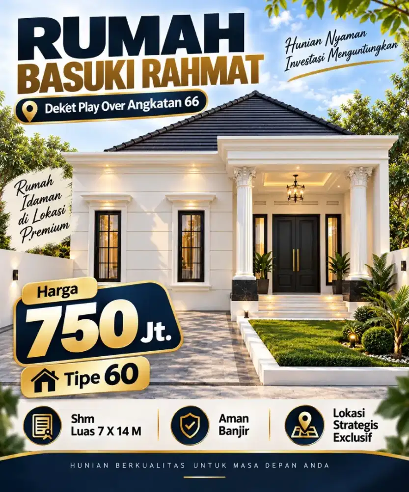 Rumah Classic Angkatan 66 Palembang Type 60