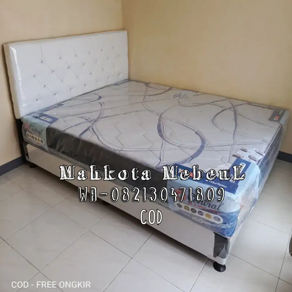 Springbed CentraL Deluxe + Dipan Minimalis UK 160 x 200cm