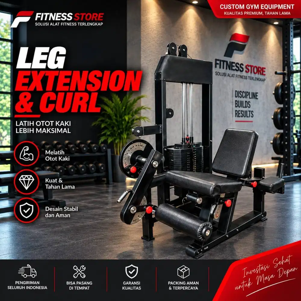 Jual Leg Extension & Curl Surabaya | Alat Fitness Gym Premium