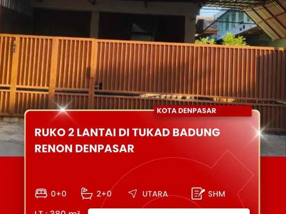 DISEWAKAN RUKO DAERAH RENON DENPASAR