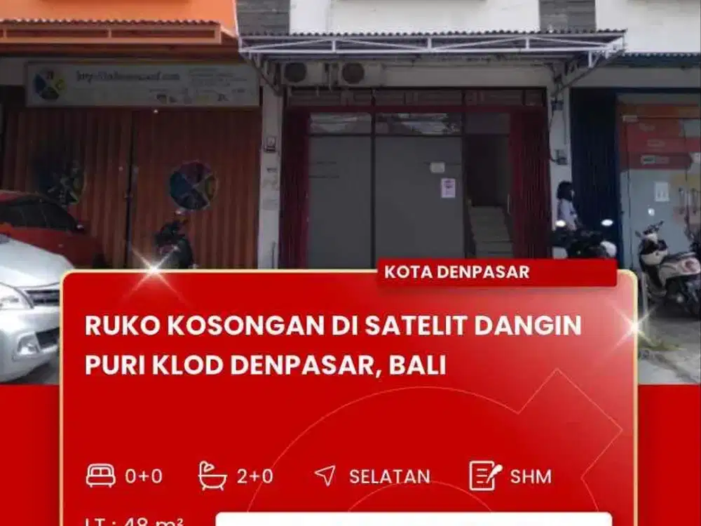 DIJUAL RUKO STRATEGIS DAERAH DANGIN PURI DENPASAR BALI
