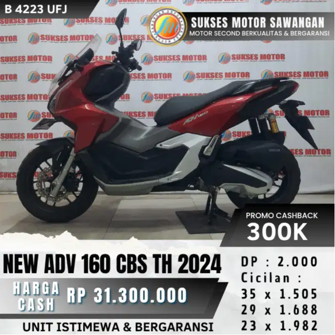 CASH KREDIT HONDA NEW ADV 160 CBS TH 2024 ADV160 UNIT MULUS BERGARANSI