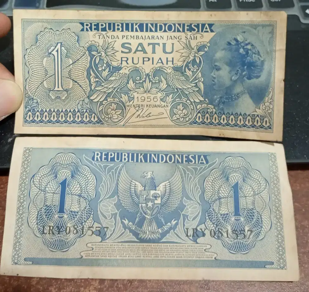 Uang kuno 1 rupiah tahun 1956
