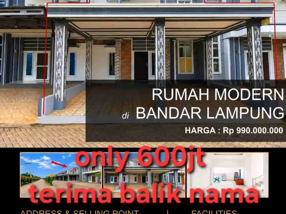 rumah murah raffles deket unila