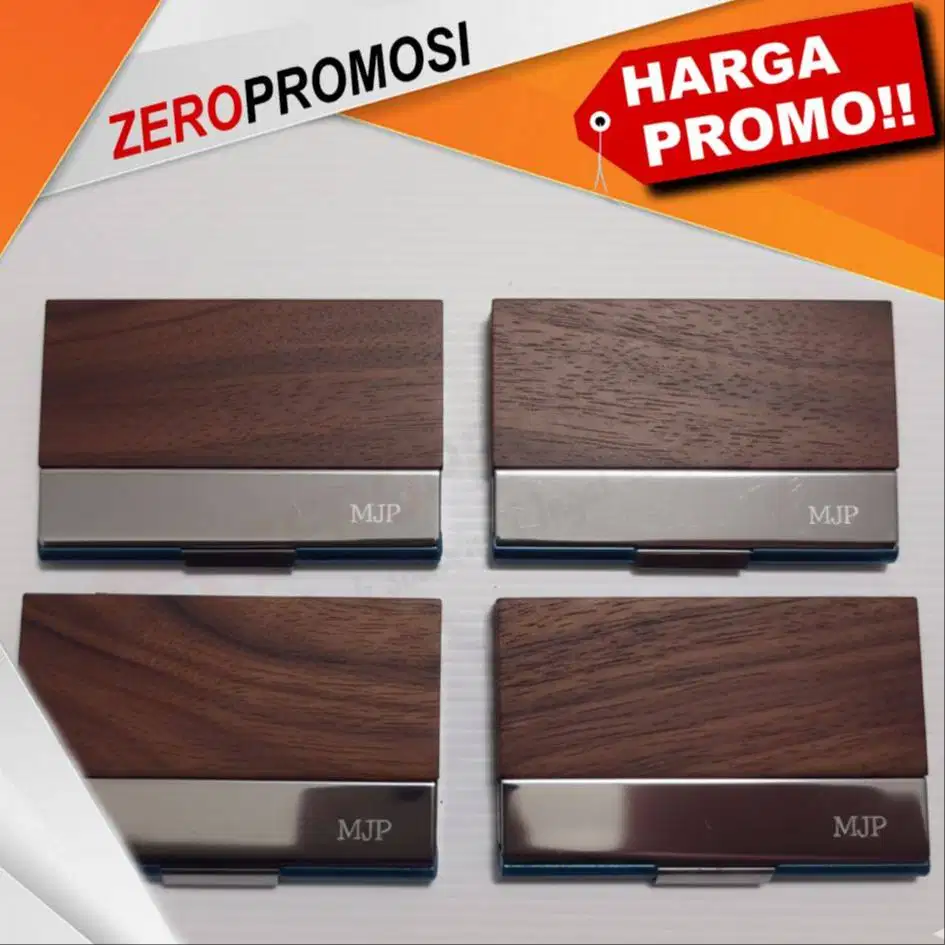Kotak Kartu Nama Premium Motif Kayu KN-04 Custom Logo