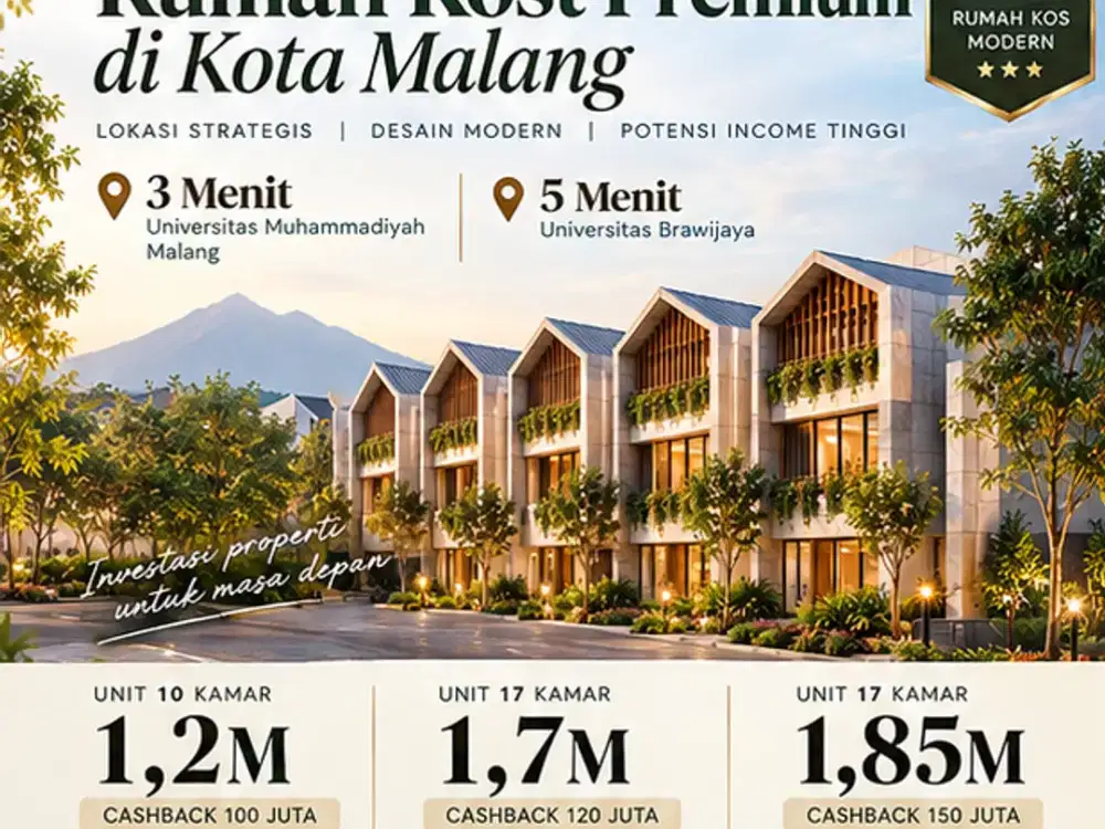 Miliki Rumah Kos Strategis di Tengah Kawasan Kampus Favorit Malang