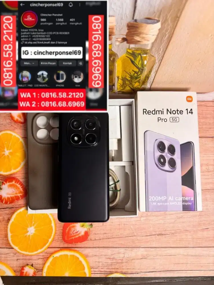 Jual hp REDMI NOTE 14 PRO 5g 12/512 istimewa siap pakai