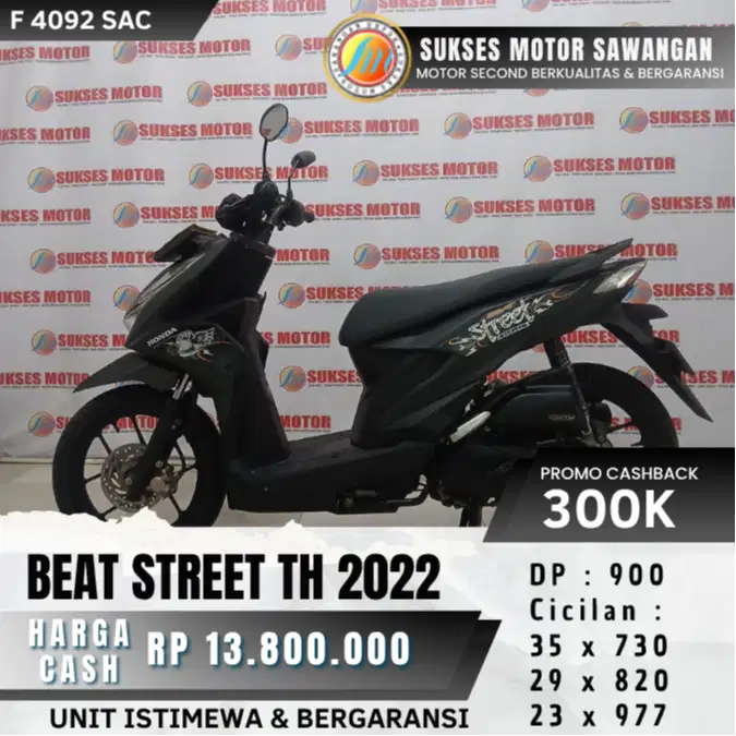 CASH KREDIT HONDA BEAT STREET ESP TH 2022 UNIT MULUS BERGARANSI MESIN