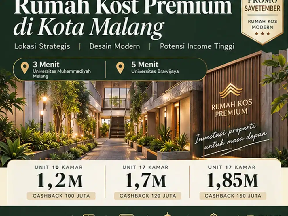Dekat Kampus Favorit, Dekat Peluang Miliki Rukos Strategis di Malang