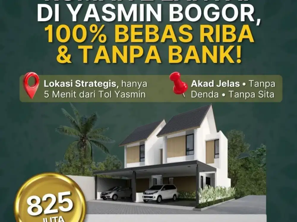 Rumah 2 Lantai di Kota Bogor SHM 500 meter ke Tol Yasmin