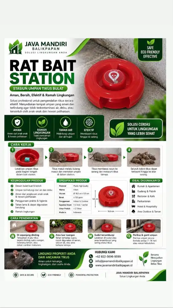 Perangkap Tikus Umpan Racun Pest Control Balikpapan - RAT BAIT STATION