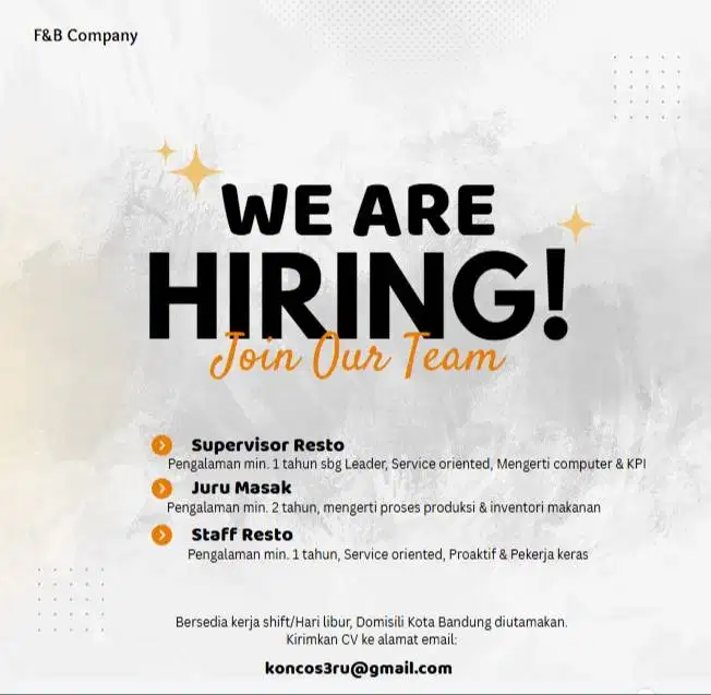 Lowongan Kerja Resto