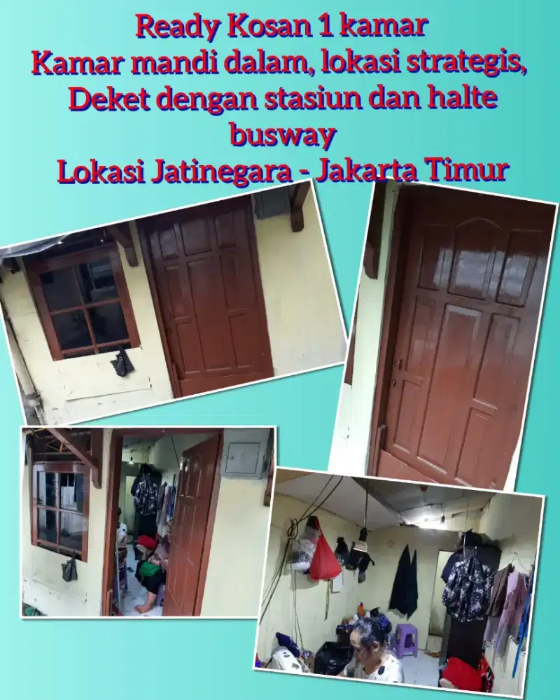 DISEWAKAN KAMAR PETAKAN KAMAR MANDI DIDALAM