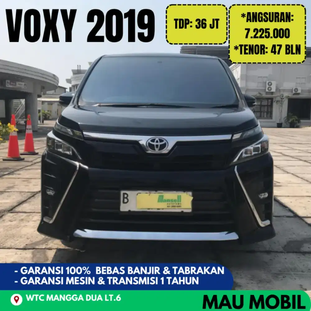 TDP 36JT, Pajak Panjang, Voxy 2018/2019/2020 Hitam, KM 70rb