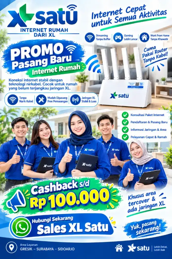 Melayani pasang baru Wifi XL SATU