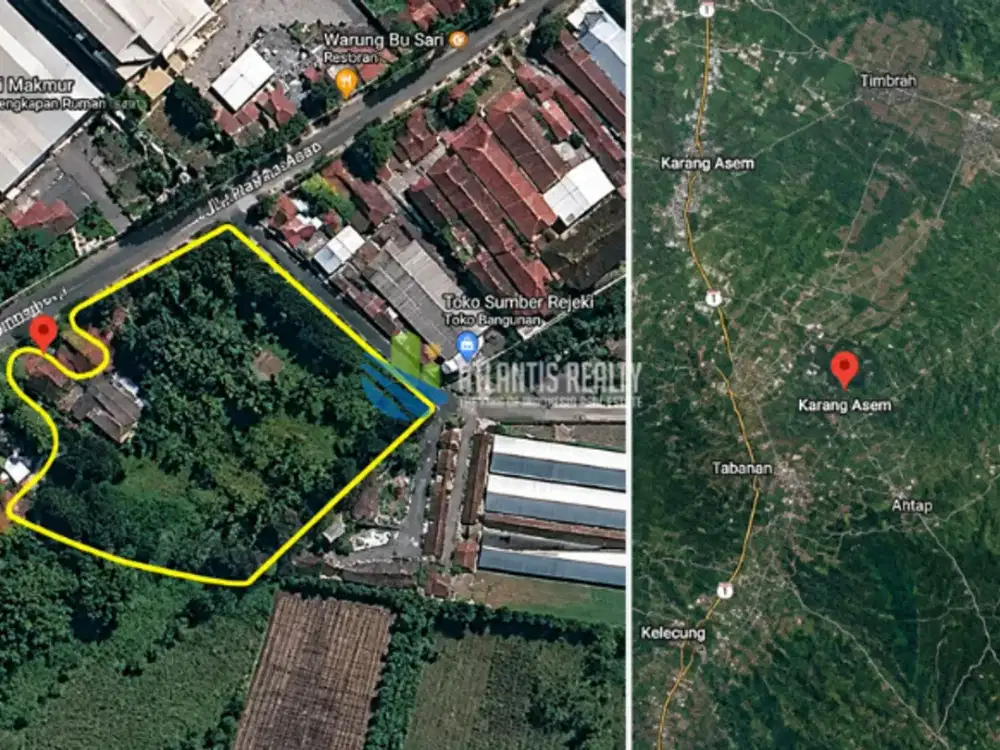 Dijual kavling komersial pinggir jalan di jln Pasuruan Bakalan jawa timur