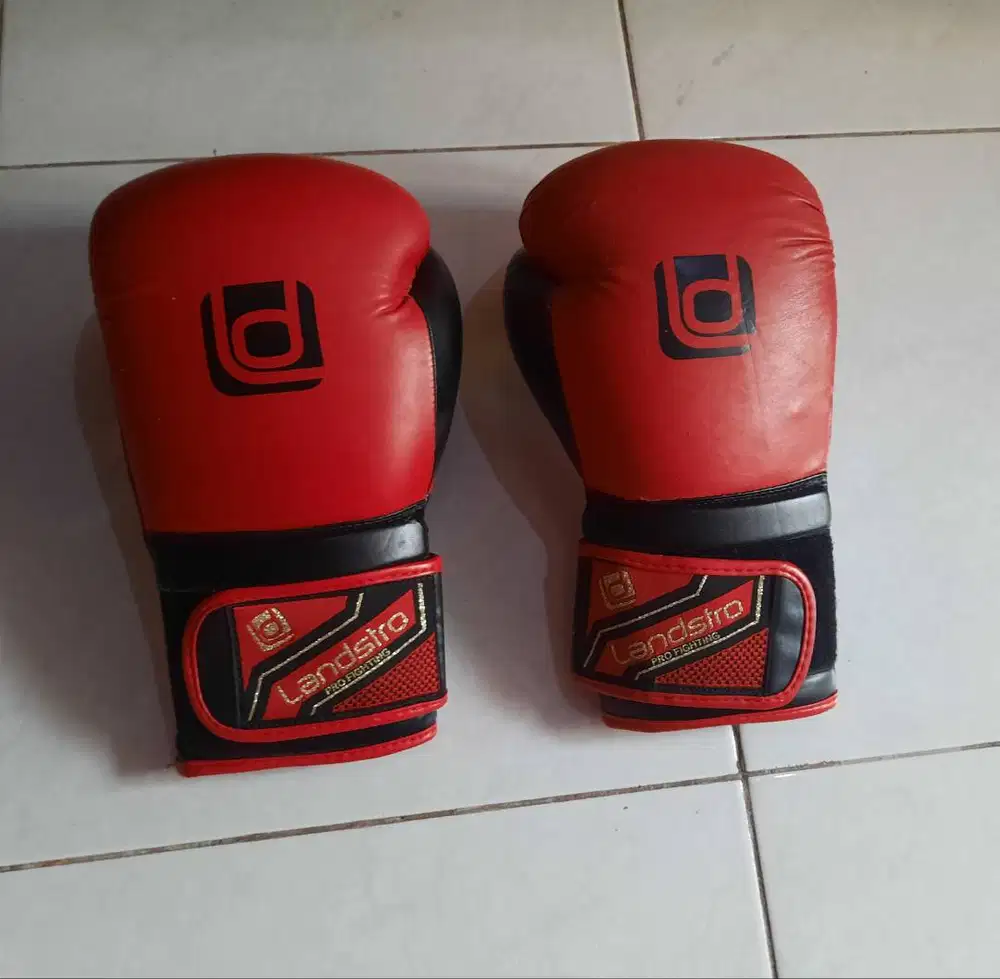 Sarung Tinju Landstro Pro Fighting Merah Hitam