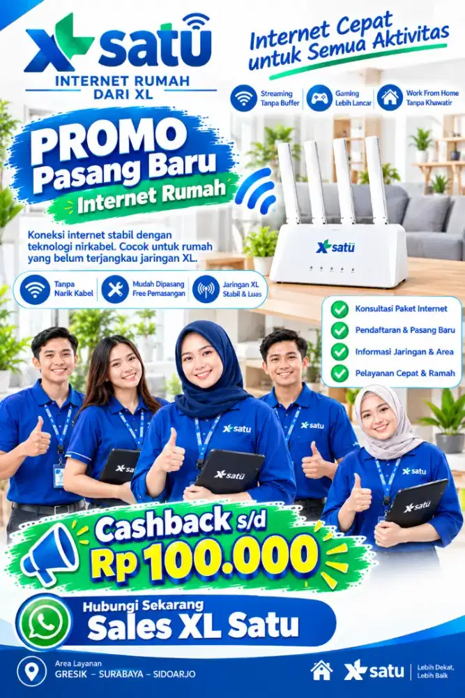 Jasa Pasang Baru Wifi XL SATU