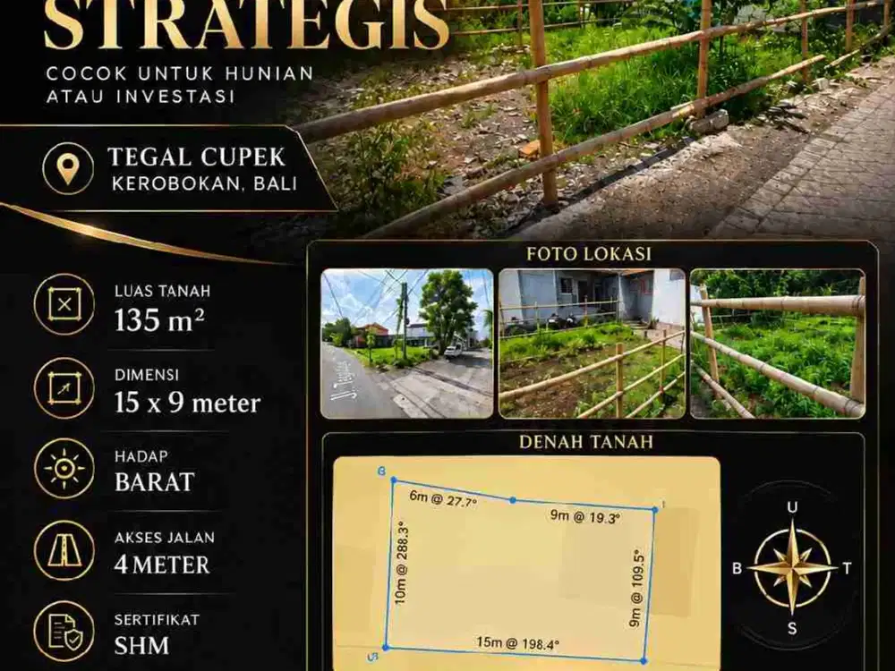 Tanah Premium Tegal Cupek Kerobokan