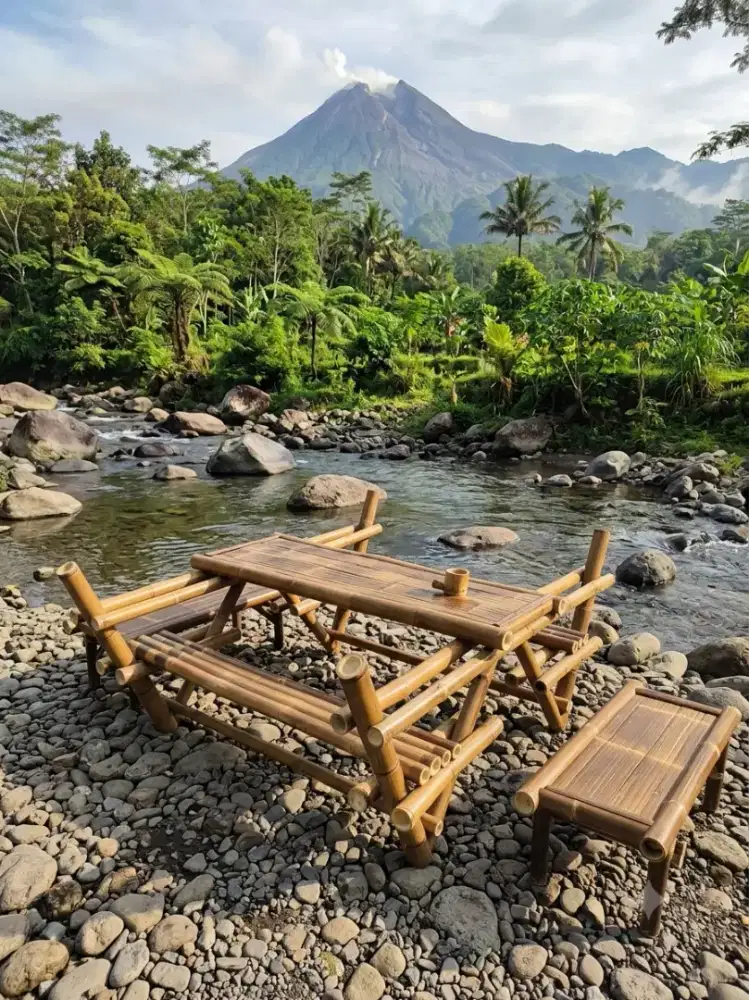 Exotic Bamboo outdoor dining table