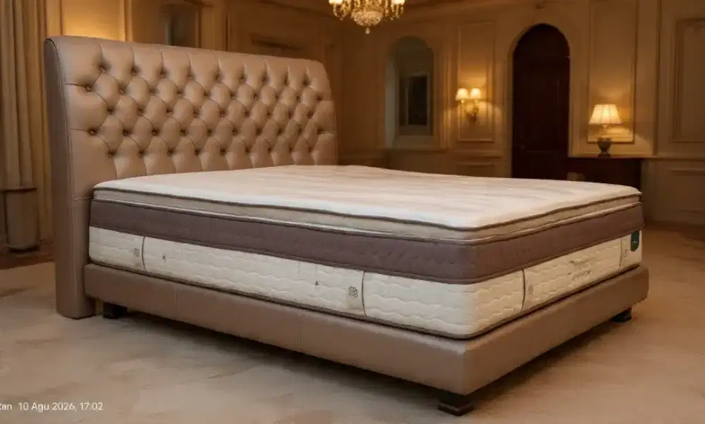 Springbed Guhdo set ori dobel latex tebal 40cm uk 180