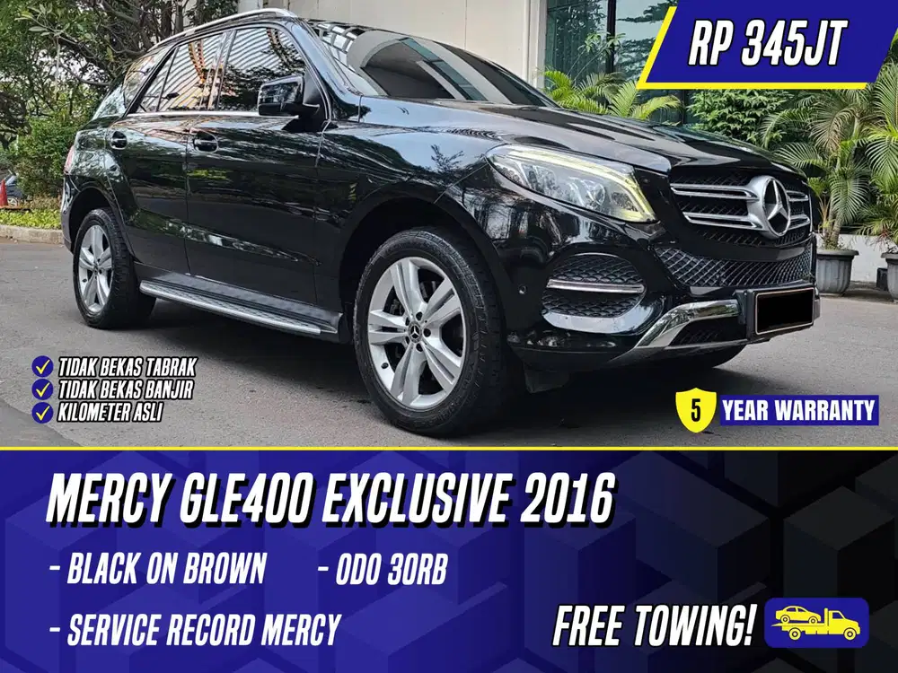 Mercedes Benz GLE400 Exclusive 2016 Black on Brown Hitam Mercy GLE 400