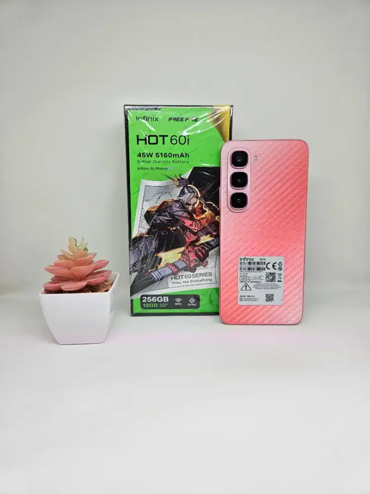 Infinix hot 60i 8/256 (Pink) Fullset - Carl care 29-11-2026