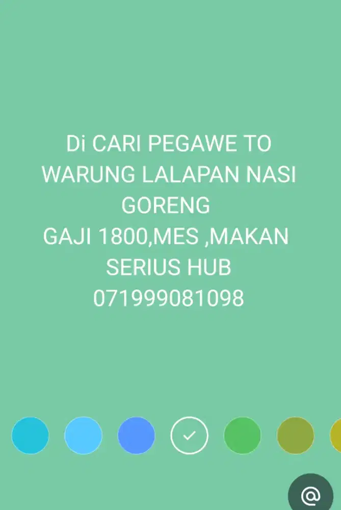 D cari pegawe to warung lalapan ,nasi goreng