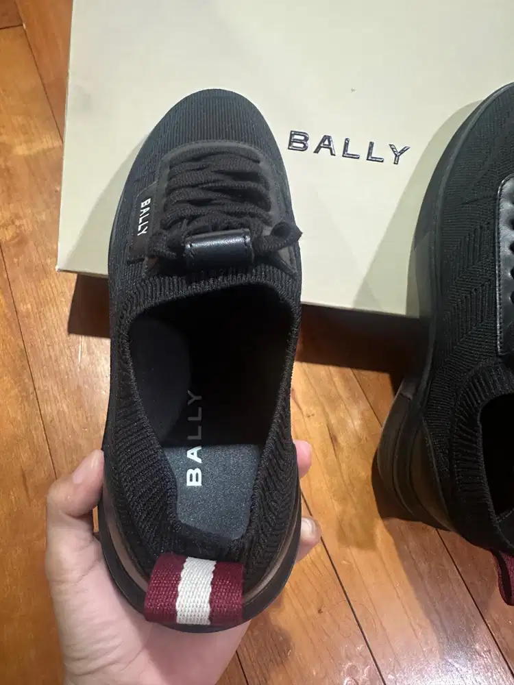 BALLY Sepatu BALLY BRAIDY ALL BLACK LEATHER SNEAKER 100% ORIGINAL