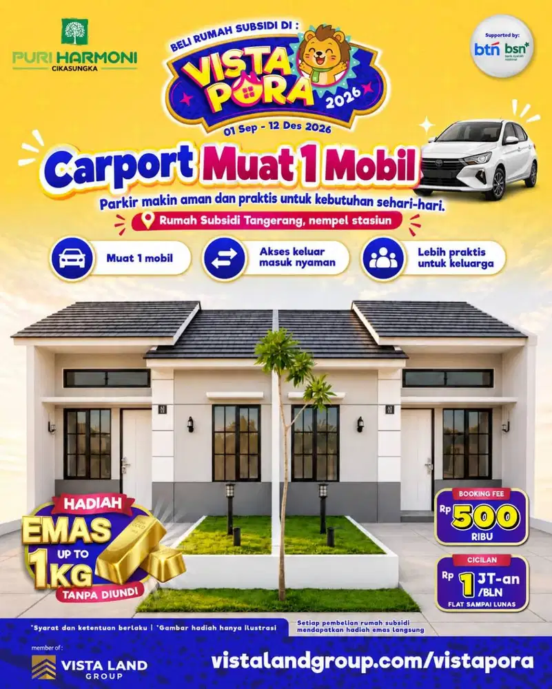 Perumahan Subsidi  PURI HARMONI CIKASUNGKA  Tangerang
