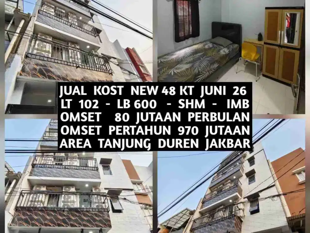 JUAL KOST KOSAN NEW 2026 TANJUNG DUREN JAKARTA BARAT