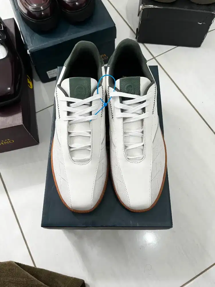 SEPATU NAPPA MILLANO Union Sneakers White/Olive UK 43