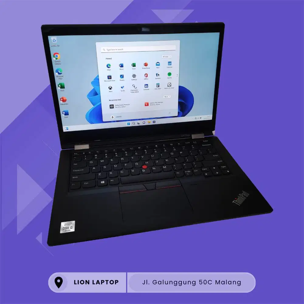Core i3 Gen 10 Flip 360° Include Stylus Lenovo Thinkpad YOGA L13 [15|0