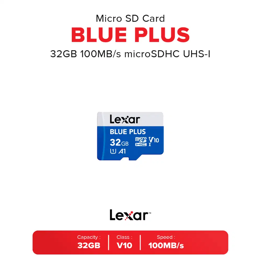 Micro SD Lexar BLUE PLUS 32GB 100MB/s microSDHC UHS-I