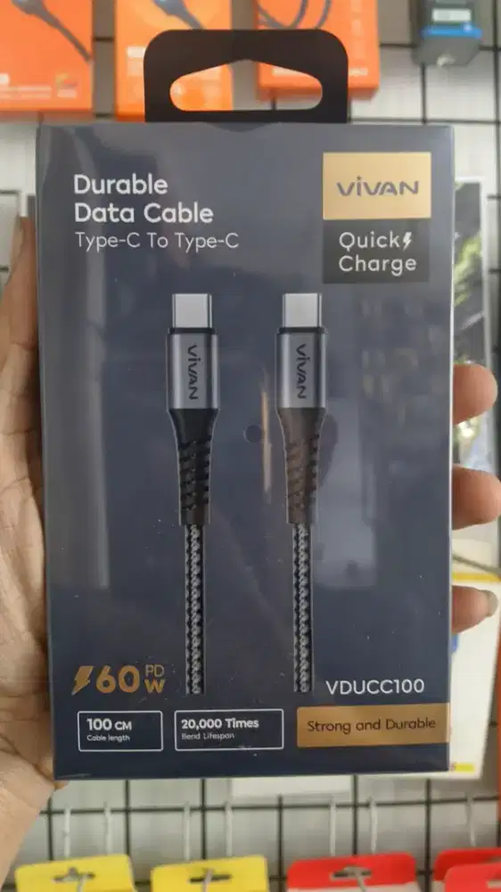 KABEL DATA TYPE-C TO TYPE-C VIVAN VDUCC100