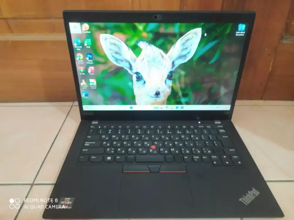 Ultrabook tipis Thinkpad x395 AMD Ryzen 5 -3500/RAM 8/SSD 256 mulus