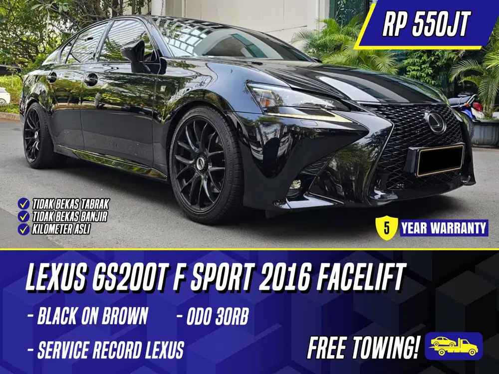 Lexus GS200t F Sport 2016 Facelift Black on Brown Hitam GS 200t GS200