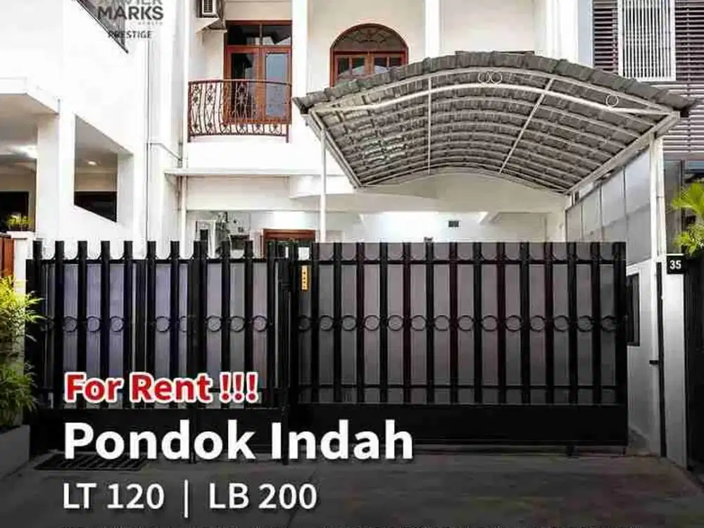 DISEWAKAN RUMAH JL ALAM SEGAR PONDOK INDAH JAKARTA SELATAN.