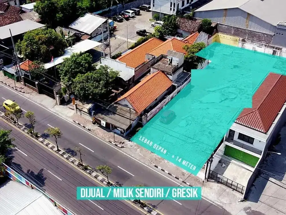 Dijual Tanah Strategis Raya Veteran Gresik Hadap Barat REV.A1137