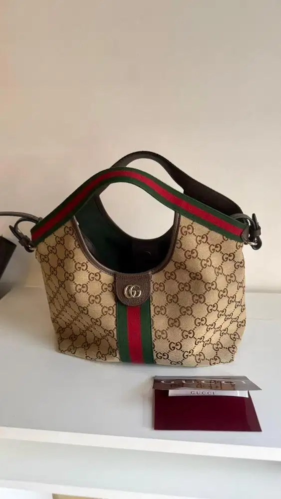 gucci giglio GG canvas small tote bag