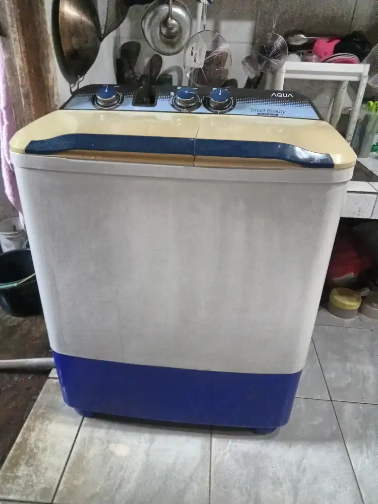Mesin cuci Aqua 8kg normal lancar ,cuci dan pengeringnya