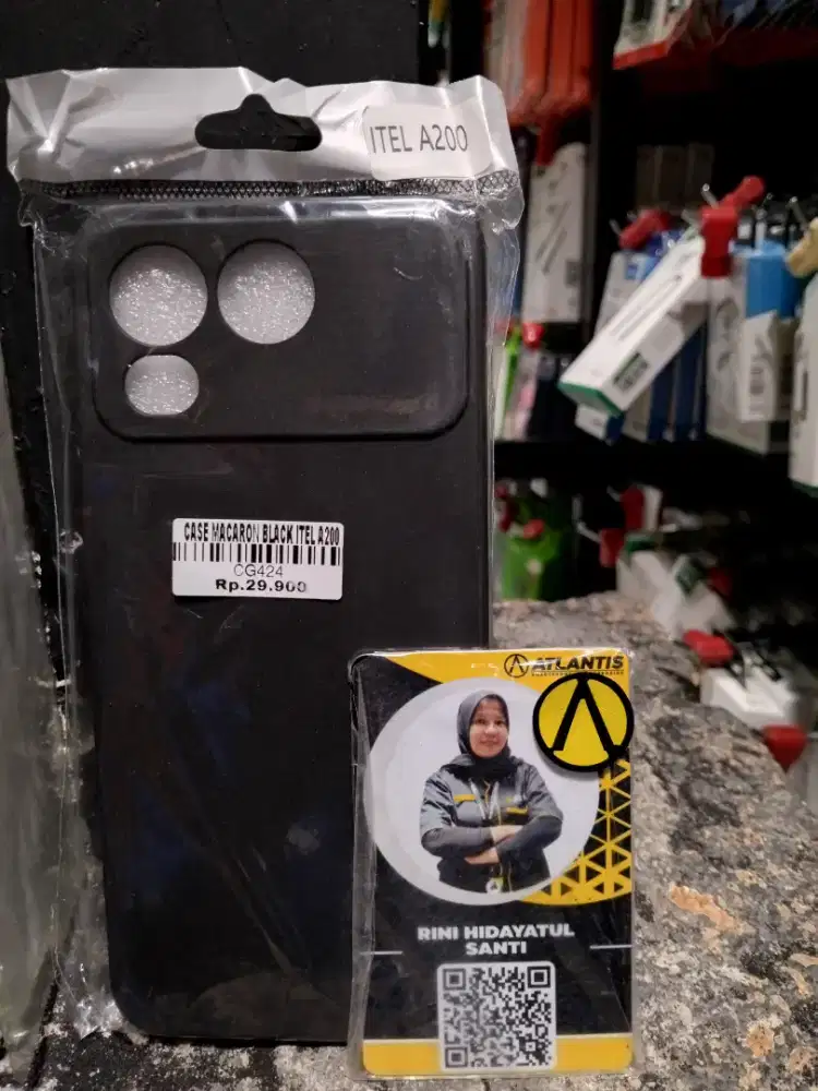 CASE MACARON BLACK ITEL A200 | ATLANTIS DAHSYAT