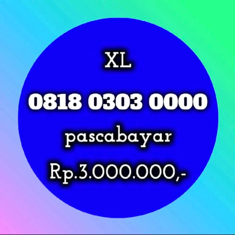 NOMOR CANTIK XL 0303 0000