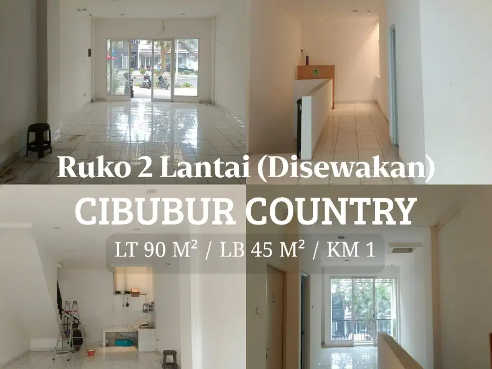 Disewakan Ruko Boulevard 2 Lantai di Cibubur Country