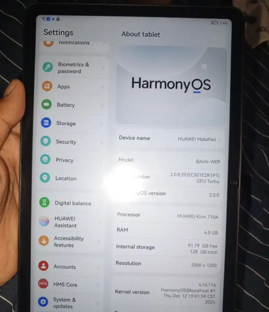 Tablet huawei matepad 10.4 4/128 mulus wifi only