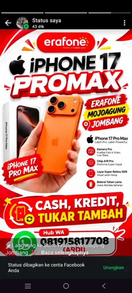 Hp terbaru dari erafone mojoagung