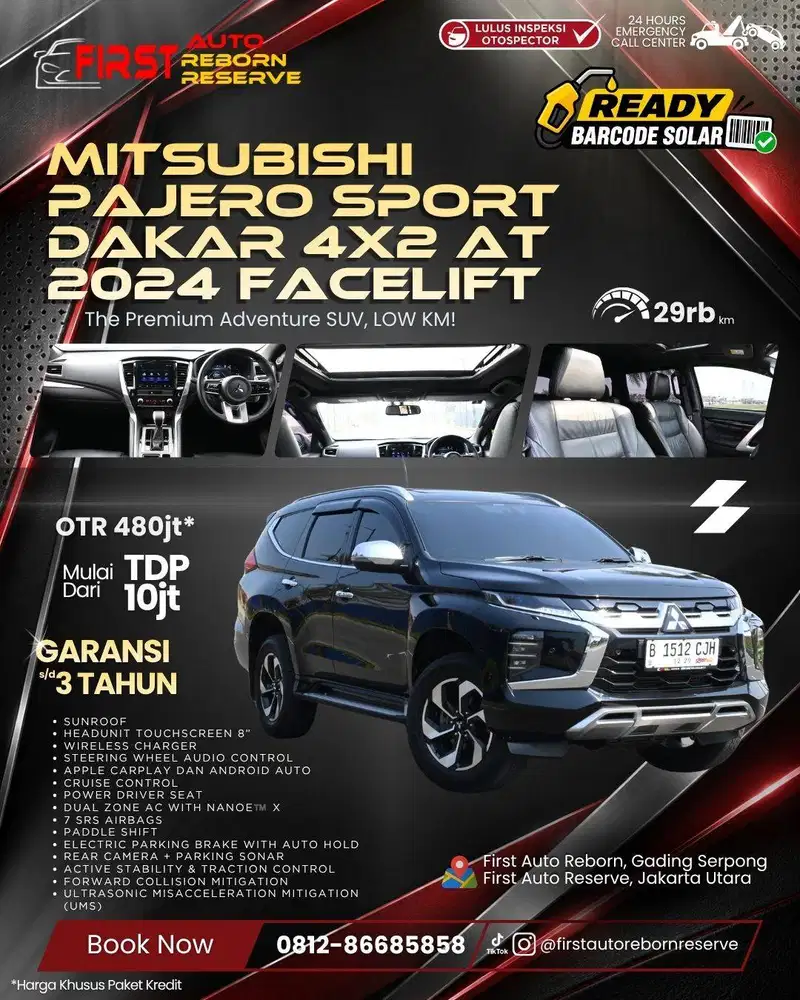 (TDP10jt) Mitsubishi Pajero Sport Dakar 4x2 AT 2024 Facelift