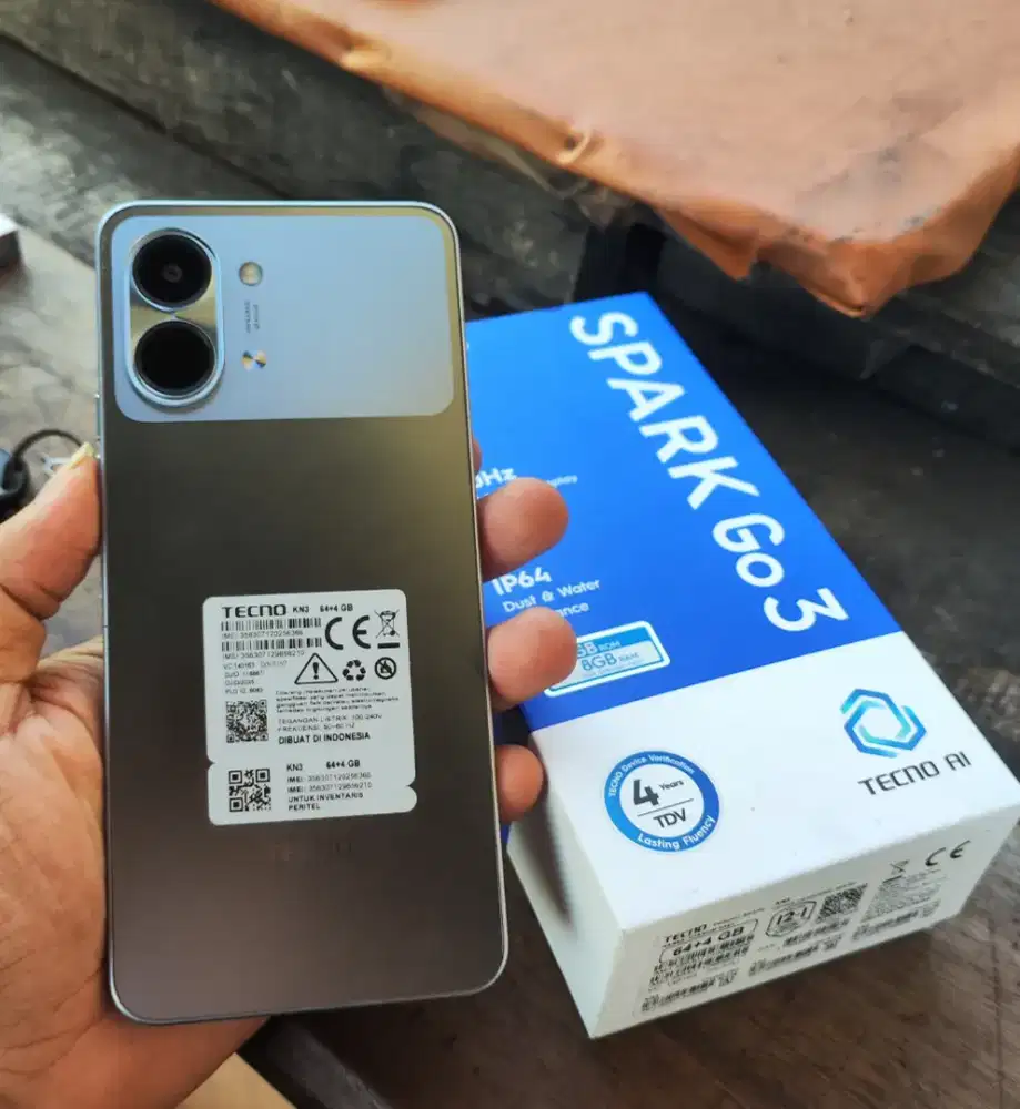 Tecno spark go 3, 4/64Gb Fullset, bisa TT